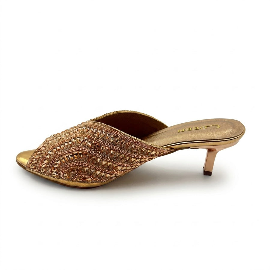 Women's Bridal Kitten Heel Slip on