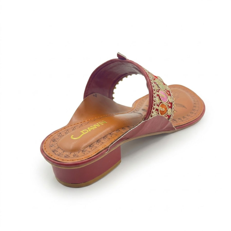 Women's Ethnic Block Heel Kolhapuri