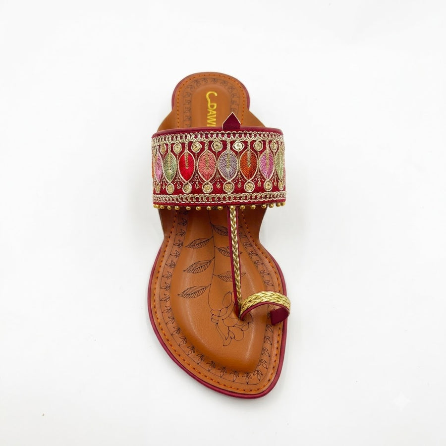 Women's Ethnic Block Heel Kolhapuri