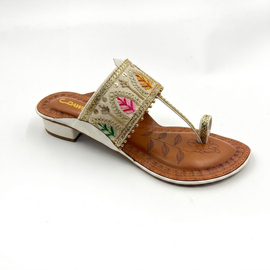 Women's Ethnic Block Heel Kolhapuri