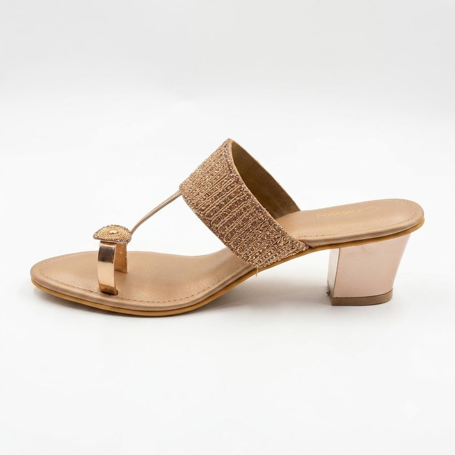 Women's Bridal Block Heel slip on