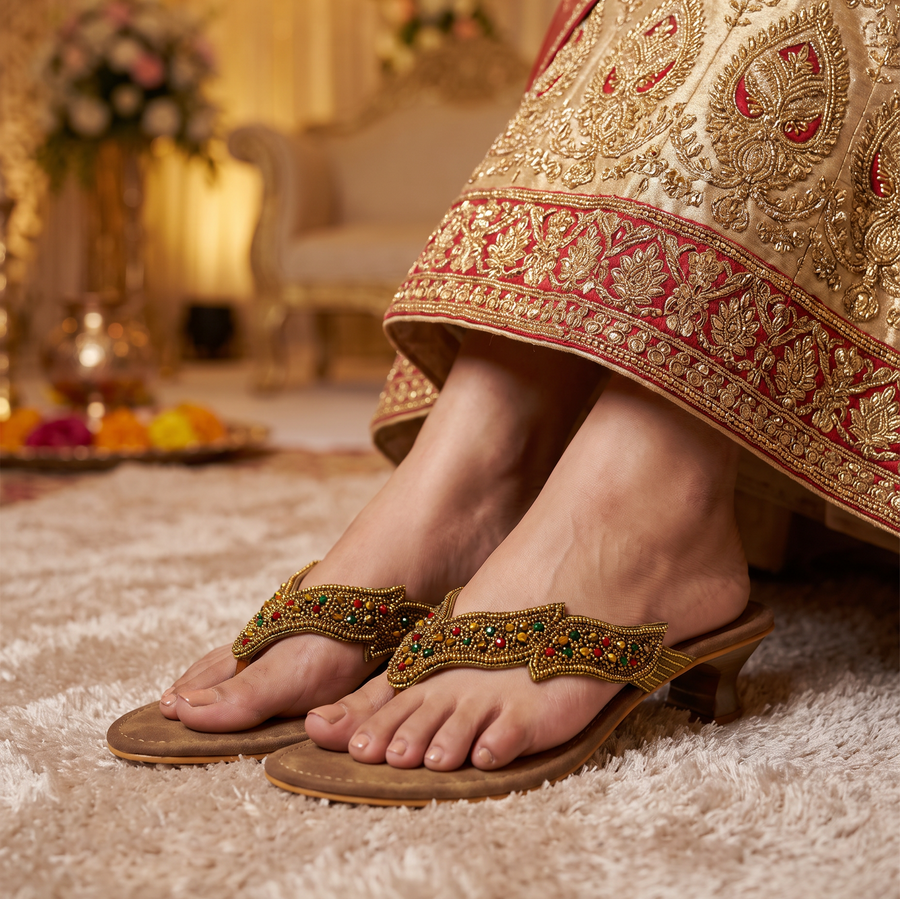 Bridal Kitten Heel Slip-On
