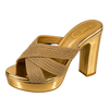 Metalic gold platform heels