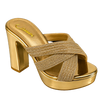 Metalic gold platform heels