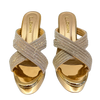 Metalic gold platform heels