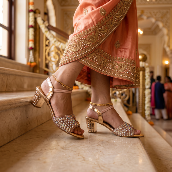 Women's Bridal Block Heel Sandal