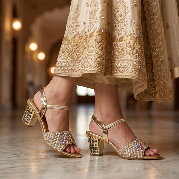 Women's Bridal Block Heel Sandal