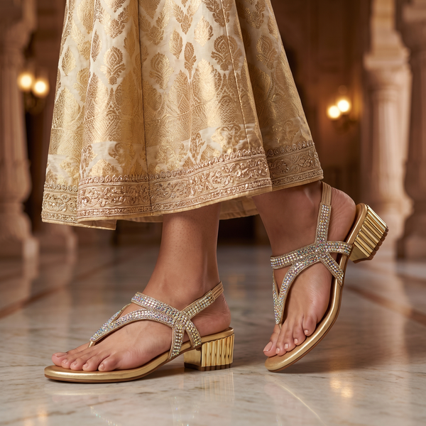 Women's Bridal Flat Heel Sandal