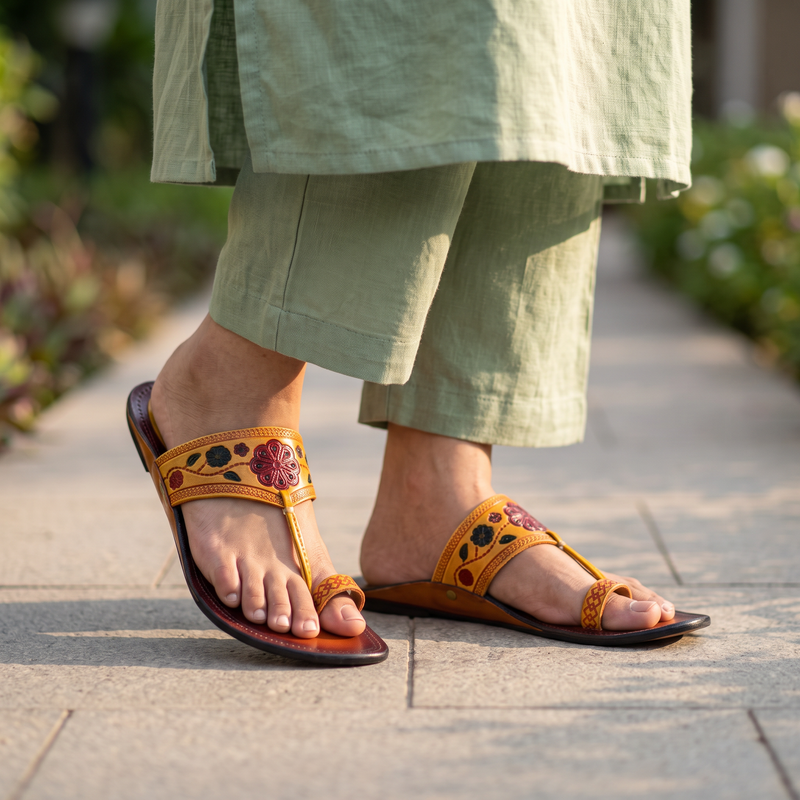 Women's Casual Flat Heel Kolhapuri