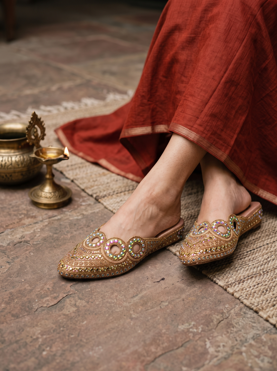 Women's Bridal Mules