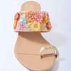 Flat Heel Printed Sandals