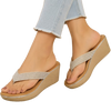 wedge heel flip-flop sandal-slipper